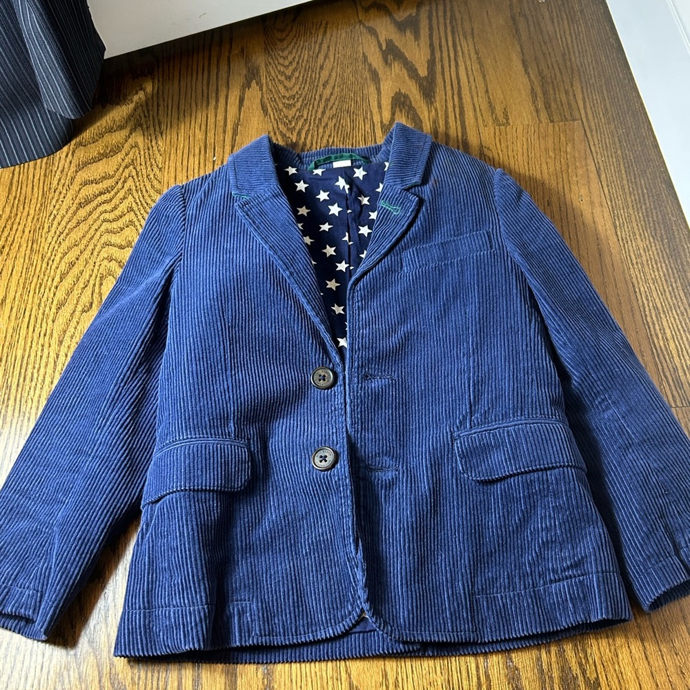 Blue Corduroy Blazer with Star Lining